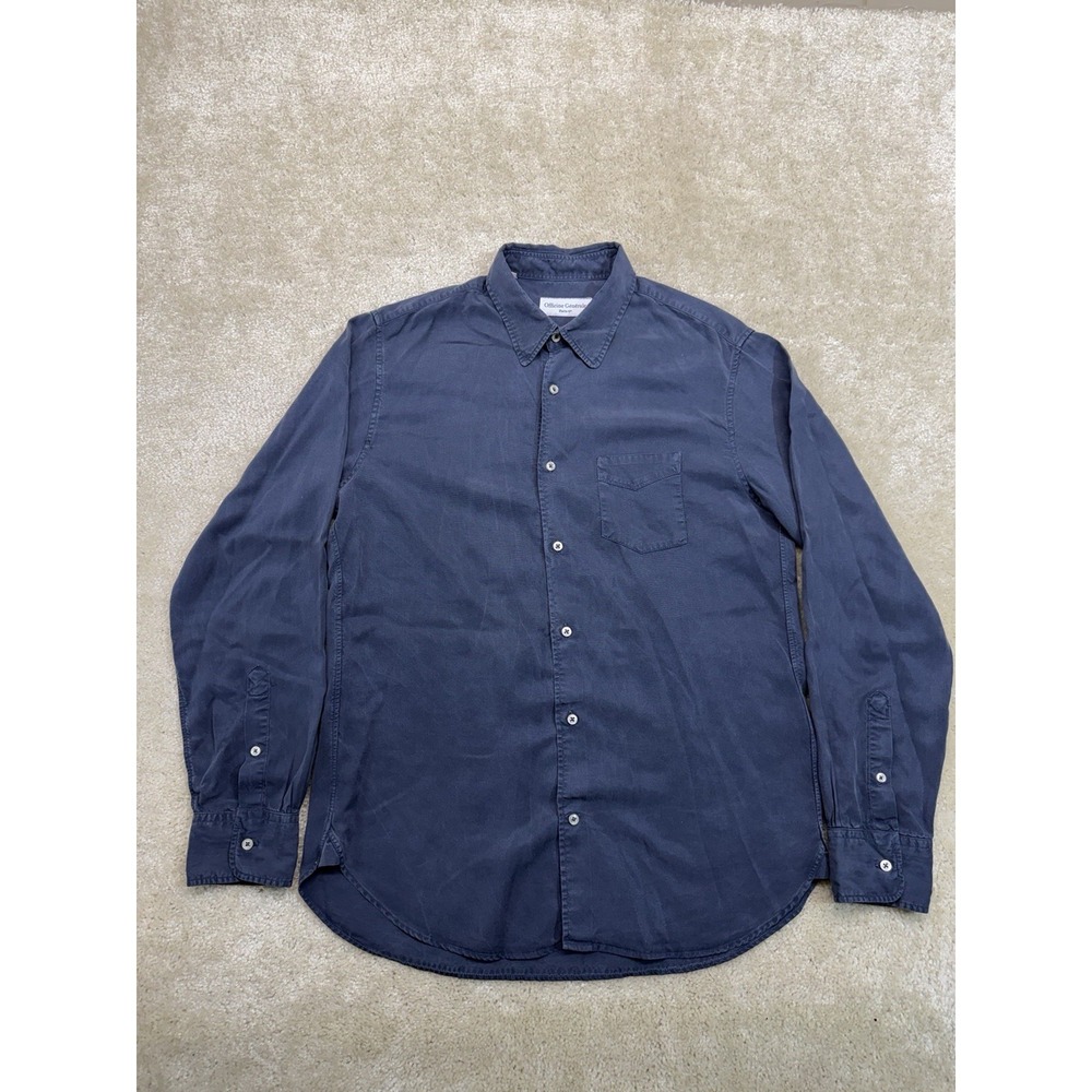 Officine Generale Button Up Shirt Mens Medium Blue Preppy Business